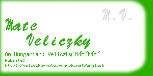 mate veliczky business card